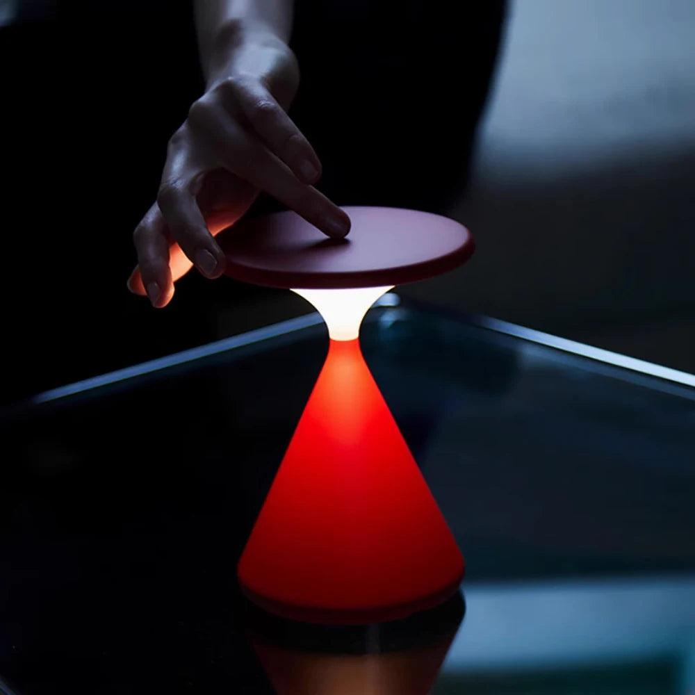 Bedhead Desk Mini Portable Touch Night Light Aluminum USB Rechargeable Funnel Light Outdoor Camping Light