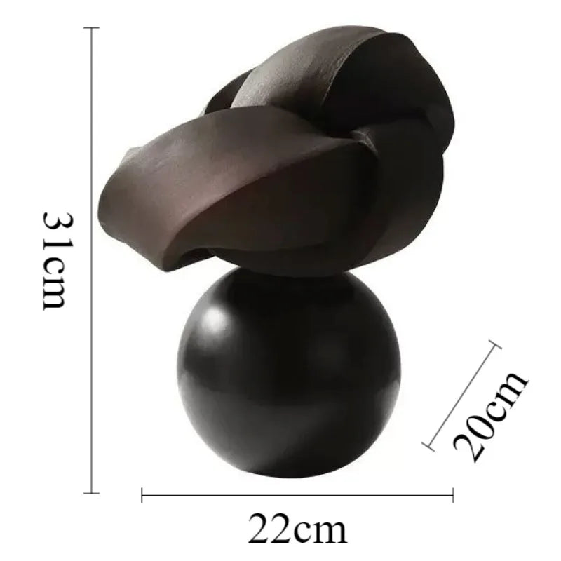 Twisted Sculptures Geometric Sculpture Modern Creative Interior Ornaments Aesthetic Luxury Art Desk Accessories Home Decorations