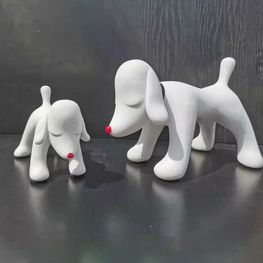 Animal Table Figurine White Miniatures Sculpture Modern Room Bedroom Decoration Accessories Valentine Gift Home Decor Items