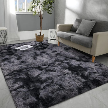 VIKAMA Tie-dye Carpet Living Room Coffee Table Cushion Shaggy Washable Bedroom Modern Scandinavian Soft Cozy Mat Home Decor Rug