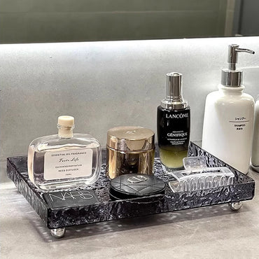 Multifunctional Luxury Acrylic Kitchen Storage Tray Bathroom Storage Rack Toilet Tray New Simple Water Corrugated Storage Box