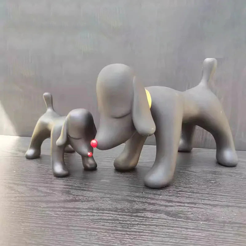 Animal Table Figurine White Miniatures Sculpture Modern Room Bedroom Decoration Accessories Valentine Gift Home Decor Items