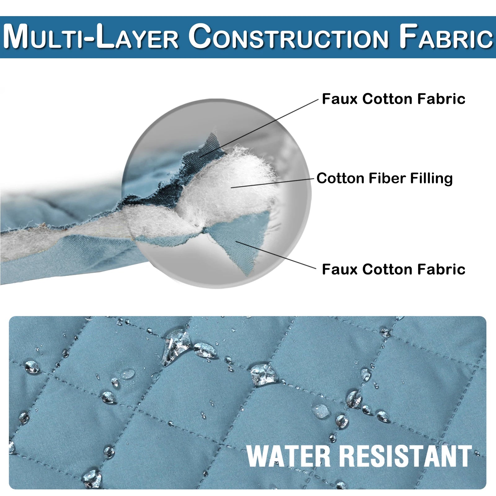 Quilted Corner Sofa Covers for Living Room Waterproof Reversible L-Shape Couch Slipcover Washable Pet Protector Mat Furniture