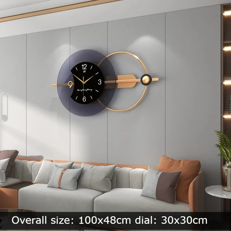 Aesthetic Silent Wall Clocks Acrylic Modern Large Luxury Clocks Elegant Office Wall Clock Design Hotel Watches Living Room