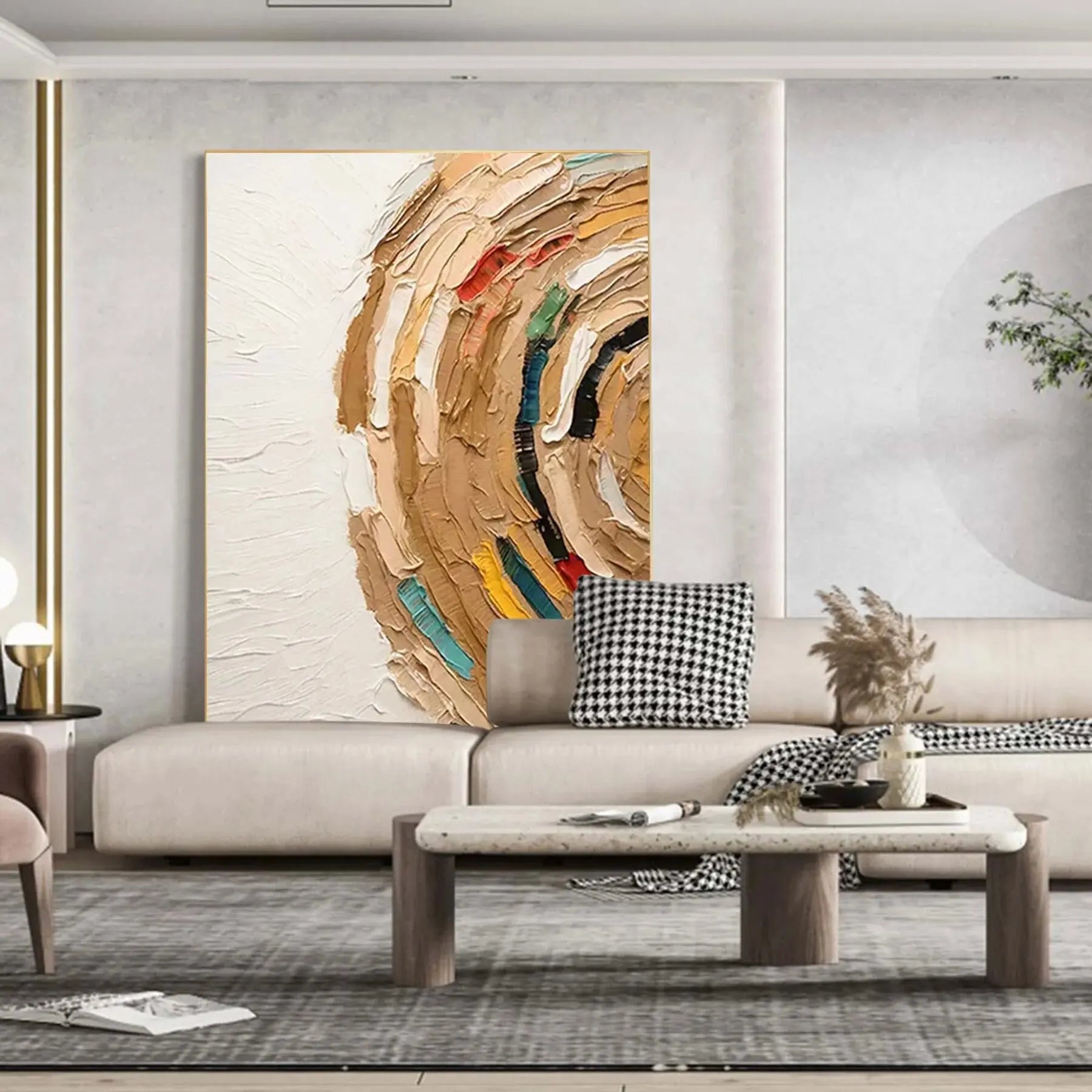 Dafeng Village Pic 100% Hand Painted Modern Abstract Oil Painting On Canvas Wall Art  For Living Room Home Decoration No Frame