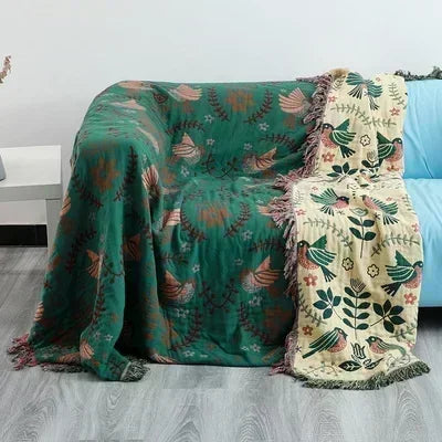 Japanese Cotton Double-sided Sofa Cover Throw Blanket For Bed Towel Cover Four Seasons General Quilt Bed Sheet Travel Blanket