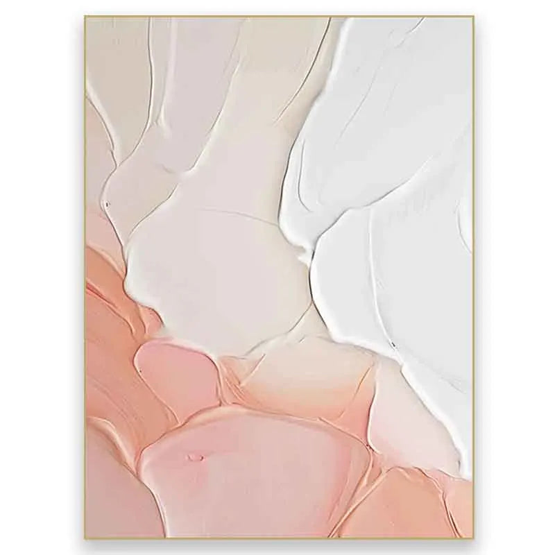 Pink Milk Color Pic 100% Hand Painted Modern Abstract Oil Painting On Canvas Wall Art  For Living Room Home Decoration No Frame