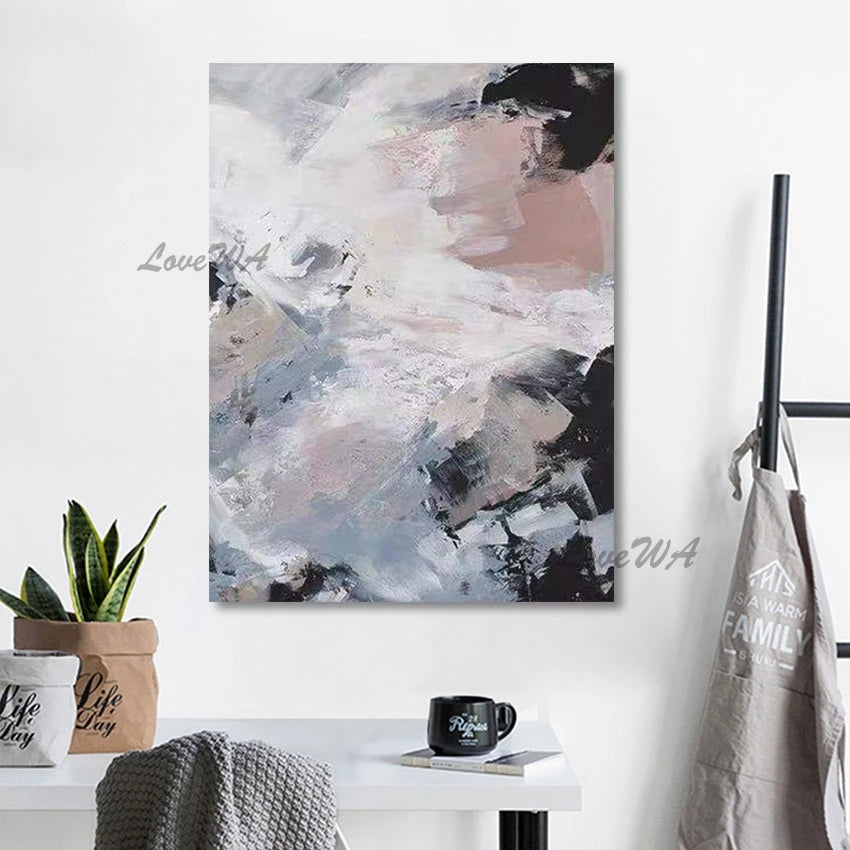 Simple Abstract Oil Painting Art Canvas, Hand Painted Paintings, Modern House Wall Decor, Hotel Decoration Artwork