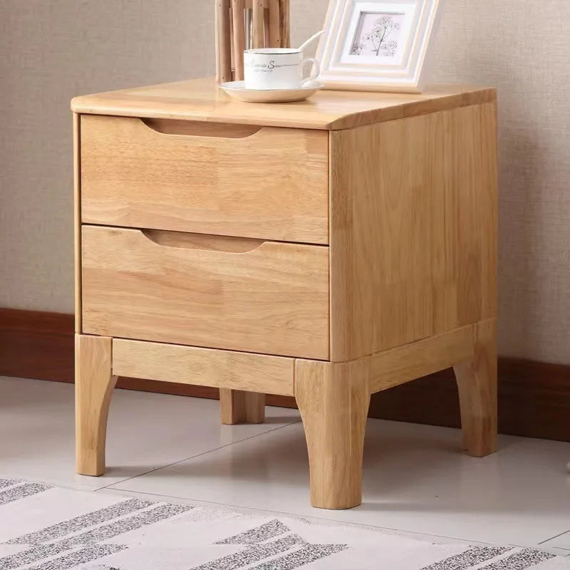 Minimalist Wooden Nightstand with Drawers – view 1, modern home furniture
