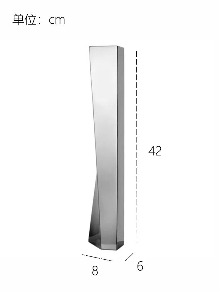 Stainless Steel Luxury Vase Metal Modern Minimalist Flower Living Room Floor Furniture Home Decor Art Aesthetic Ornaments Vase