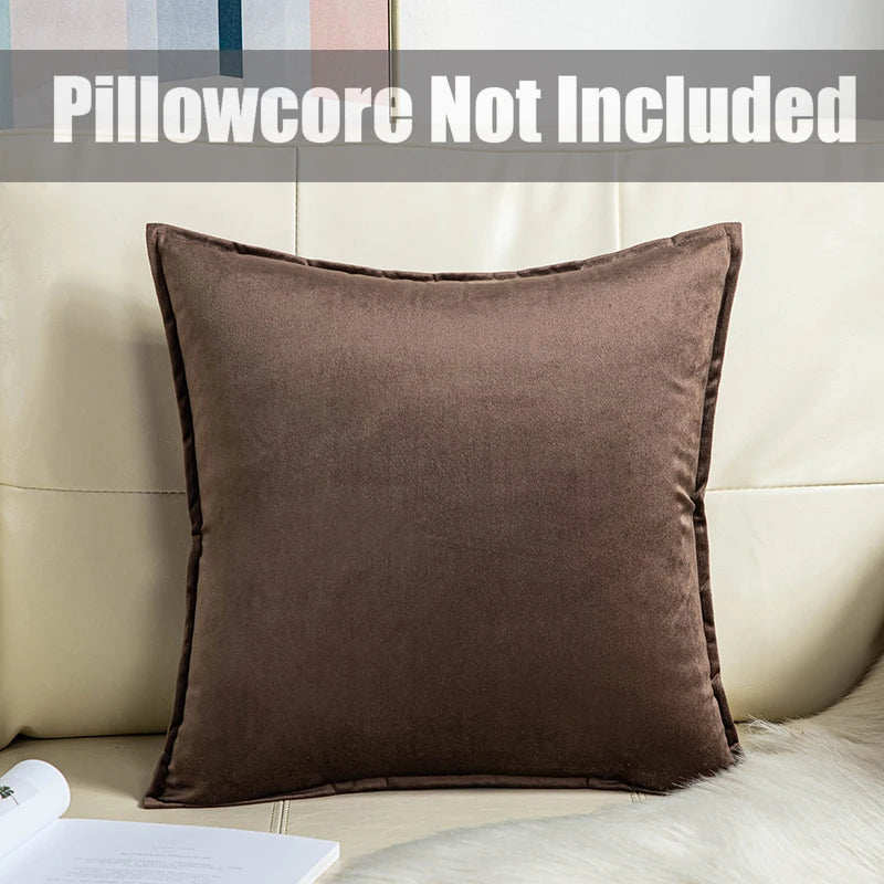 1 Piece Super Soft Velvet Solid Color Living Room Sofa Decorative Cushion Cover Pillow Cover (excluding Filler)