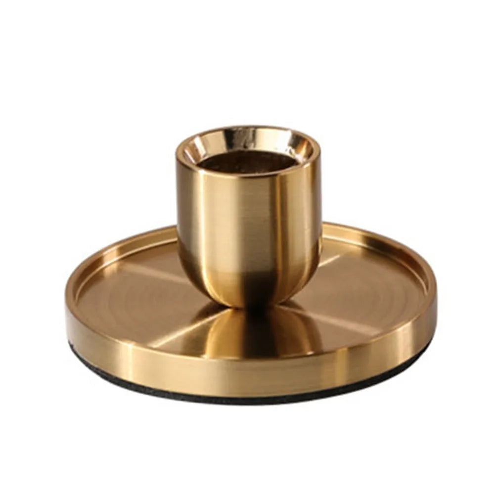 Golden Candle Holder Candlestick Decoration Crafts Table Wedding Home Decor Ornament Candlestick Candle Stand Decoration