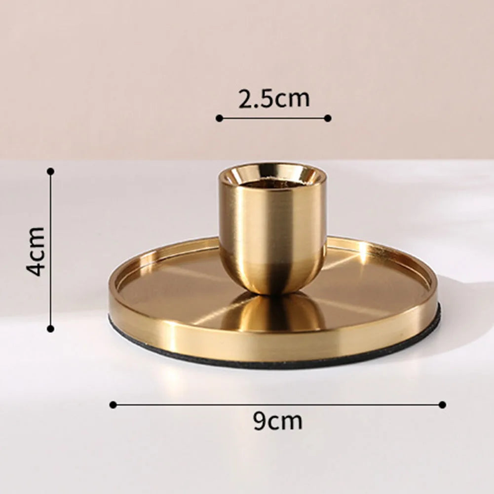 Golden Candle Holder Candlestick Decoration Crafts Table Wedding Home Decor Ornament Candlestick Candle Stand Decoration