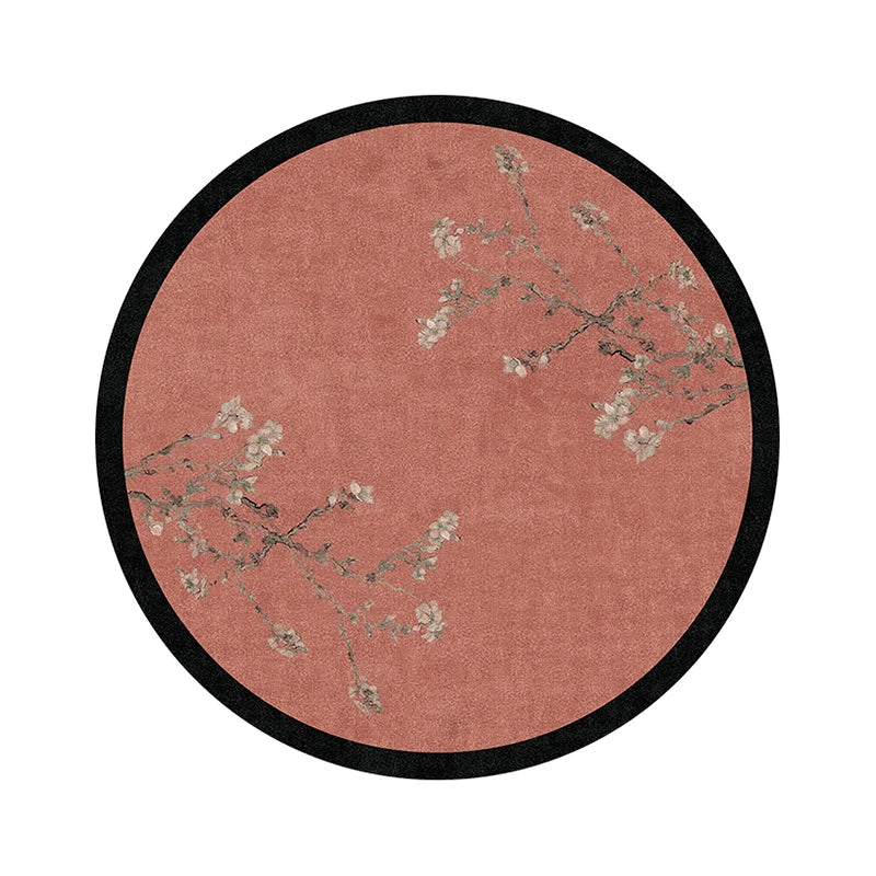 New Chinese Style Round Carpet Thickened Study Anti-slip Mat Light Luxury Carpets for Living Room Home Bedroom Decor Retro Rug