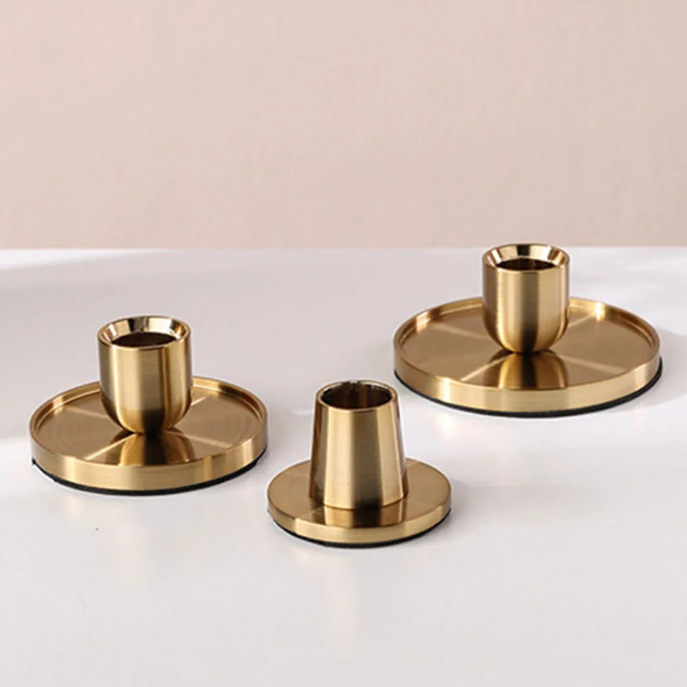Golden Candle Holder Candlestick Decoration Crafts Table Wedding Home Decor Ornament Candlestick Candle Stand Decoration