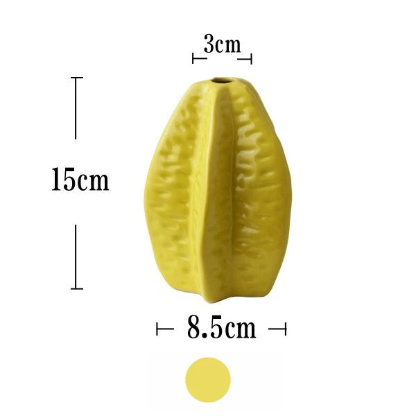 Yangtao Ceramic Vase Fruit Series Creative Small Ornaments Home Vase Decorations Fresh Flower Arrangement Dry Flower Utensils