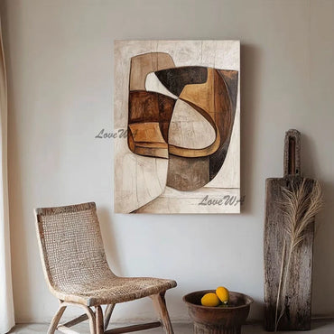 Modern Style Picture,Original Hand-painted Art Canvas Wall Frameless, The Composition Is Clever Design Abstract Oil Paintings