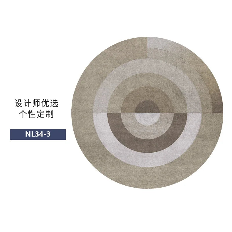 Nordic Style Rugs for Bedroom Light Luxury Living Room Decoration Round Carpet Home Fluffy Soft Rug Thick Plush Lounge Floor Mat