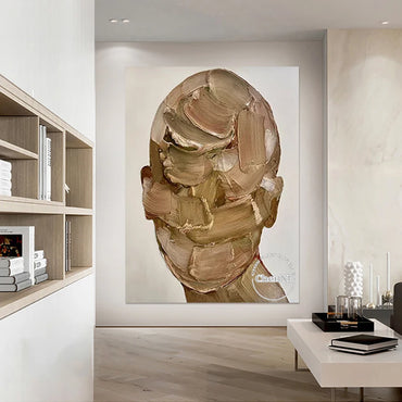 Knife Painting Frameless Thick Acrylic Design Modern Abstract Textured Canvas Art Handmade Picture Figure Oil Paintings Face