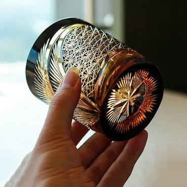 Wine Glasses Luxe Handmade Chrysanthemum Glass Wine Set Edo Kiriko Whisky Glass Japanese Carved Wedding Wine Glasses Vintage Cup