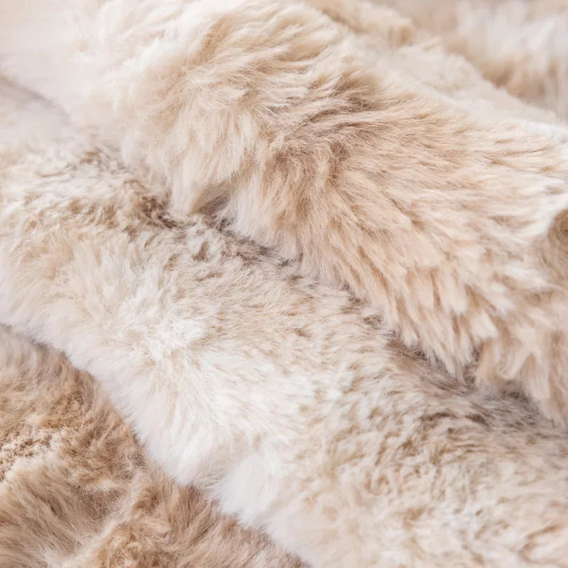 EIFLOY-Faux Rabbit Plush Sofa Cover, Super Soft Towel Blanket, Anti-slip, Universal, 1/2/3/4 Seater, Leather Couch Slipcover