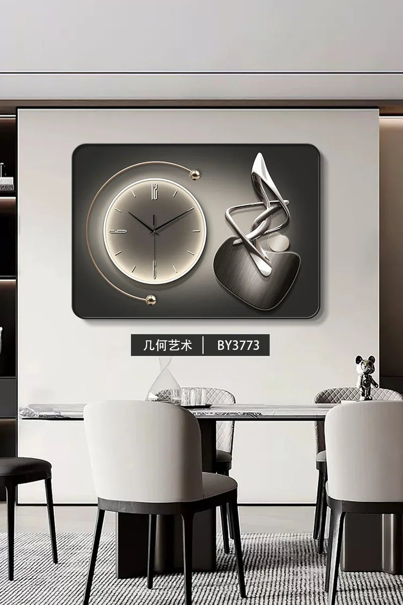 Modern Light Luxury Restaurant Decorative Wall Clock Creative Silent Living Room Home Clock