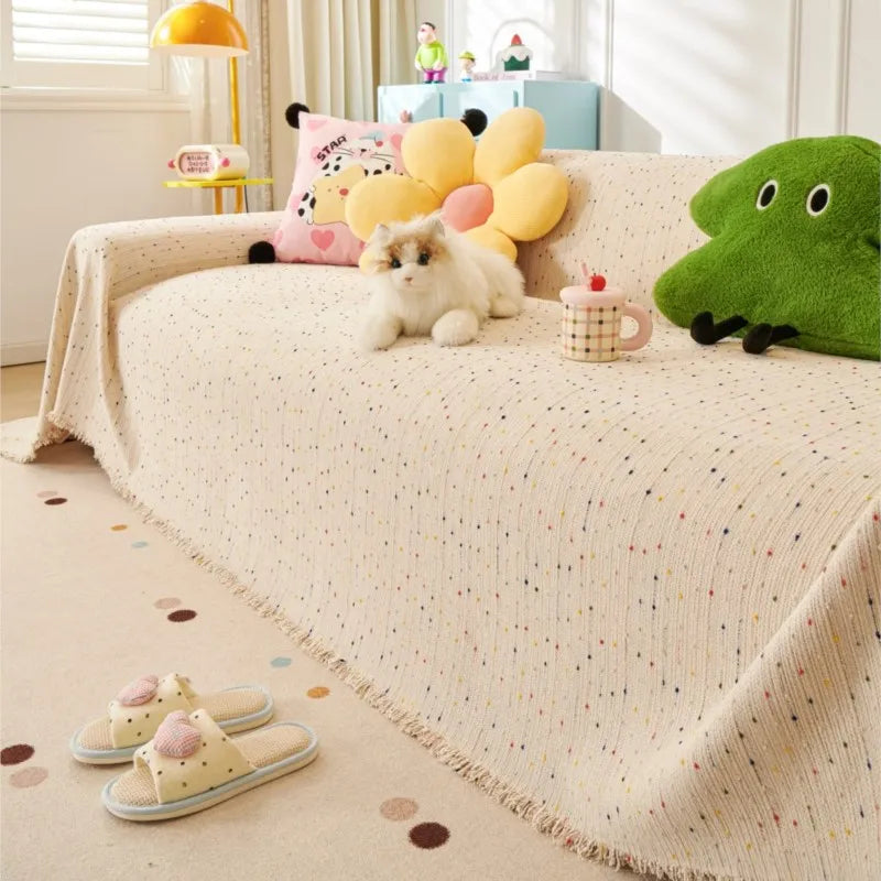 2025 All-Season Chenille Sofa Cover Slipcover Cat Scratch Resistant Dustproof Sofa Cushion Universal Sofa Camping Blanket Mats