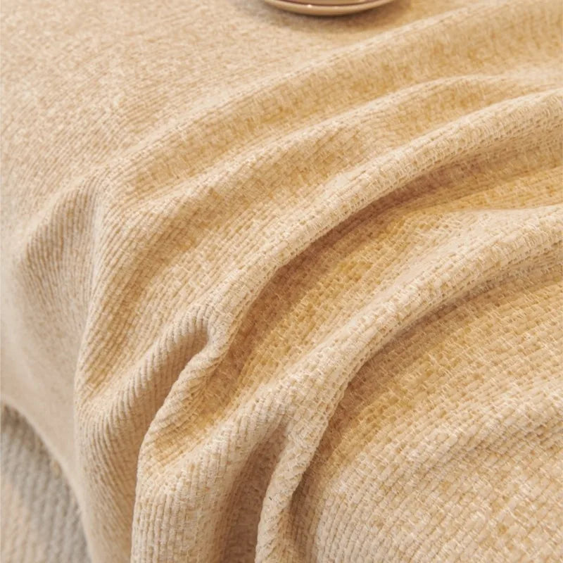 Cat Scratch Resistant Dustproof Sofa Cushion Universal Striped Pattern Blanket Mat 2025 All-Season Chenille Sofa Cover Slipcover