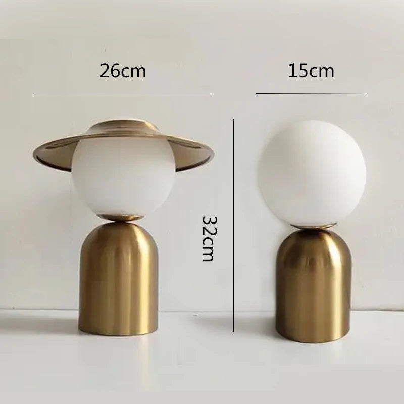 Nordic Glass Ball Led Table Lamp Gold Metal Table Light Living Room Bedside Lamp Study Desk Lamp Book Light Home Deco Luminaire