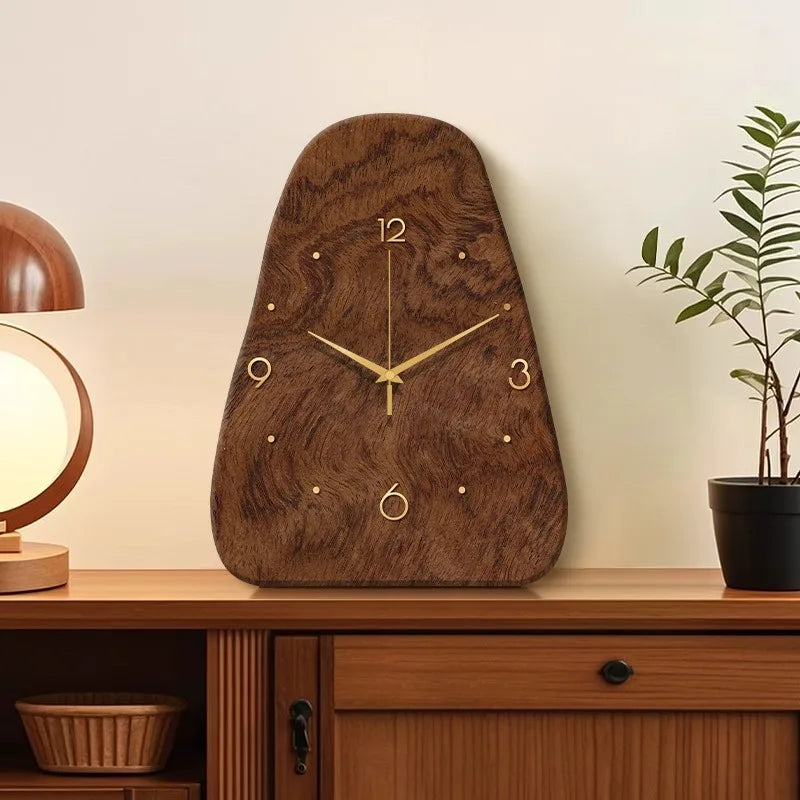 Vintage Table Clock Wooden Wall Clocks Aesthetic Luxury Living Room Desk Watch Decorative Silent Wall Watches Table Decorations