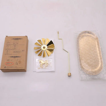 Romantic Gold Color Rotating Candle Holder Metal Tealight Candlestick Holder Wedding Party Home Decoration