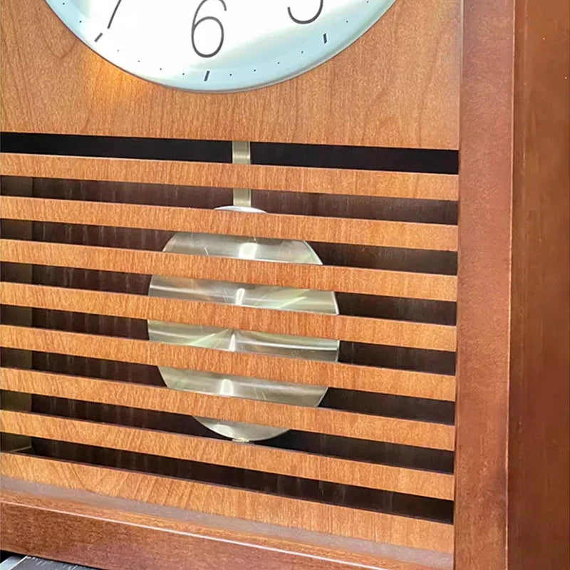 Wood Retro Wall Clock Living Room Pendulum Clocks Vintage Art Watches Rectangle Creative Desk Watch Room Design Home Decoration