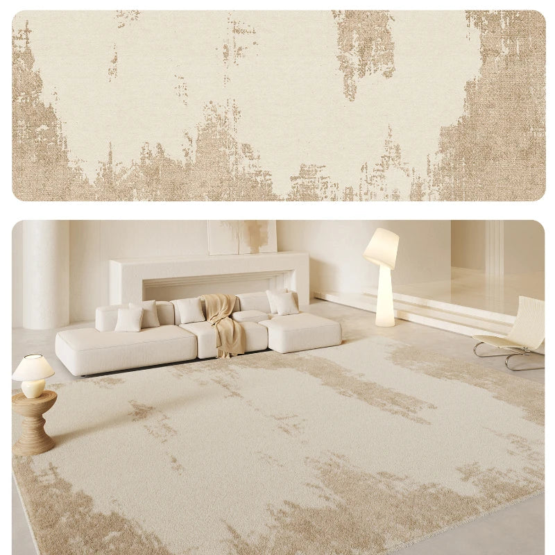 French Cream Style Waterproof Carpet Bedroom Fluffy Soft Thickened Sofa Carpets  Living Room Decoration Large Area Rug 러그  kовер