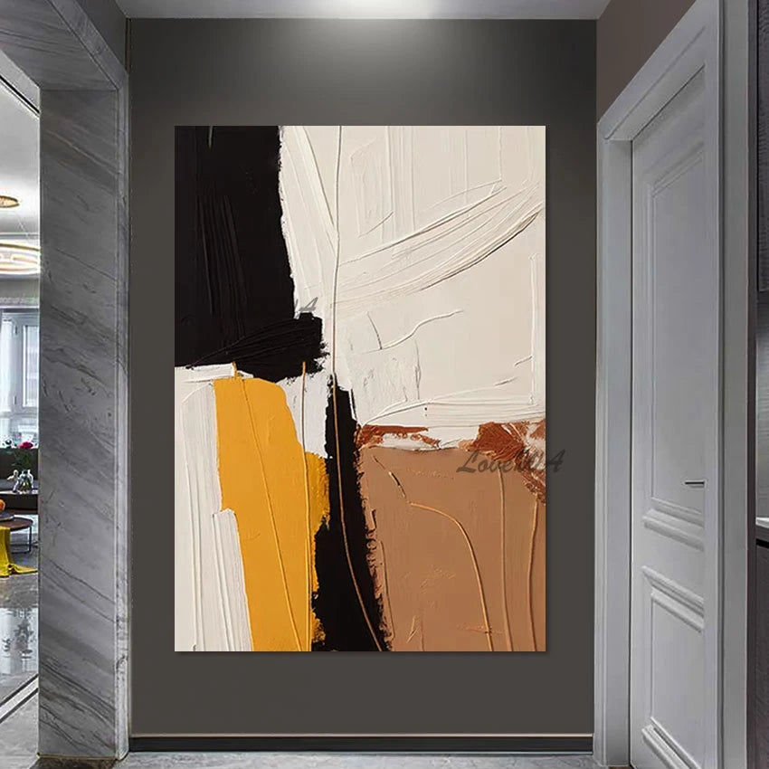 Sofa Background Wall Decor, Acrylic Paintings, Abstract Frameless Canvas Artwork, Modern Design Textured Drawing Art Picture