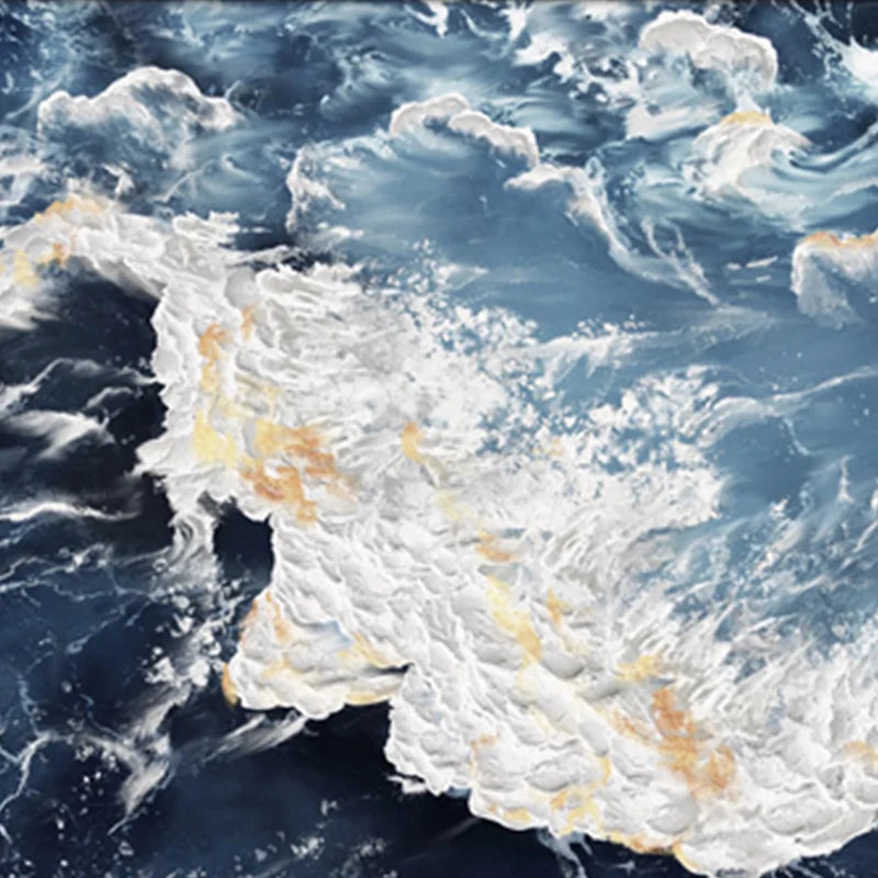 Abstract Oil Painting On Canvas Wall Art, 3D Texture, Seascape Painting, Modern Art, No Framed, Home Decoration For Living Room