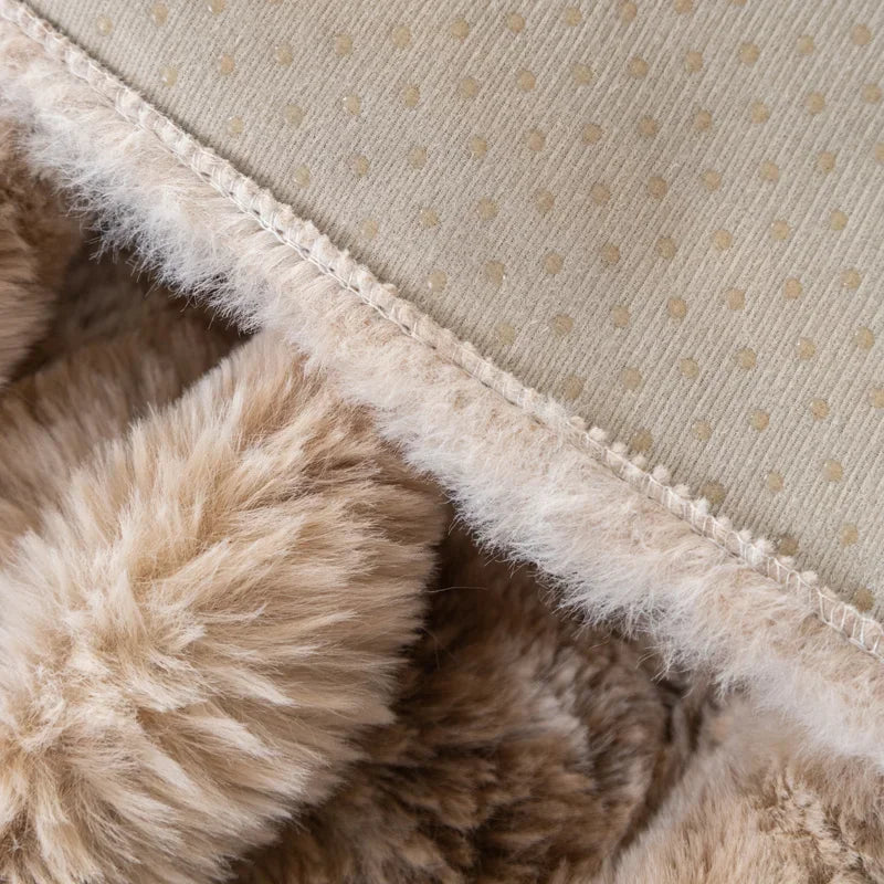 EIFLOY-Faux Rabbit Plush Sofa Cover, Super Soft Towel Blanket, Anti-slip, Universal, 1/2/3/4 Seater, Leather Couch Slipcover