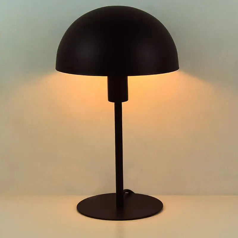 Mushroom Table Lamp Nordic Modern LED E14 Bulb Wrought Iron Living Room Bedroom Bedside Dormitory Reading Desk Light Plug-in