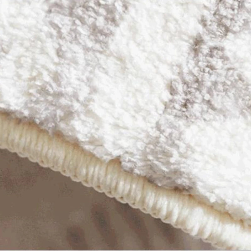 Irregular Shapes Living Room Decoration Plush Carpet Japanese Style Rugs for Bedroom Thick Anti-slip Floor Mat Home Washable Rug