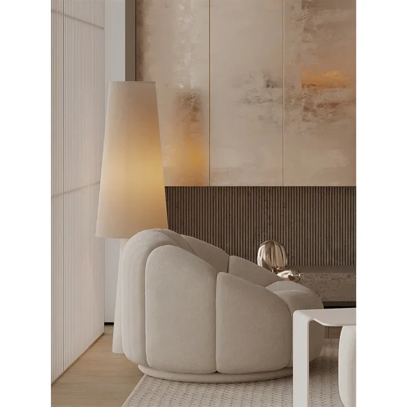 Nordicfloor Light Cream Style Fabric Led Floor Lamp For Living Room Sofa Corner Home Decor Bedroom Bedside Lamp