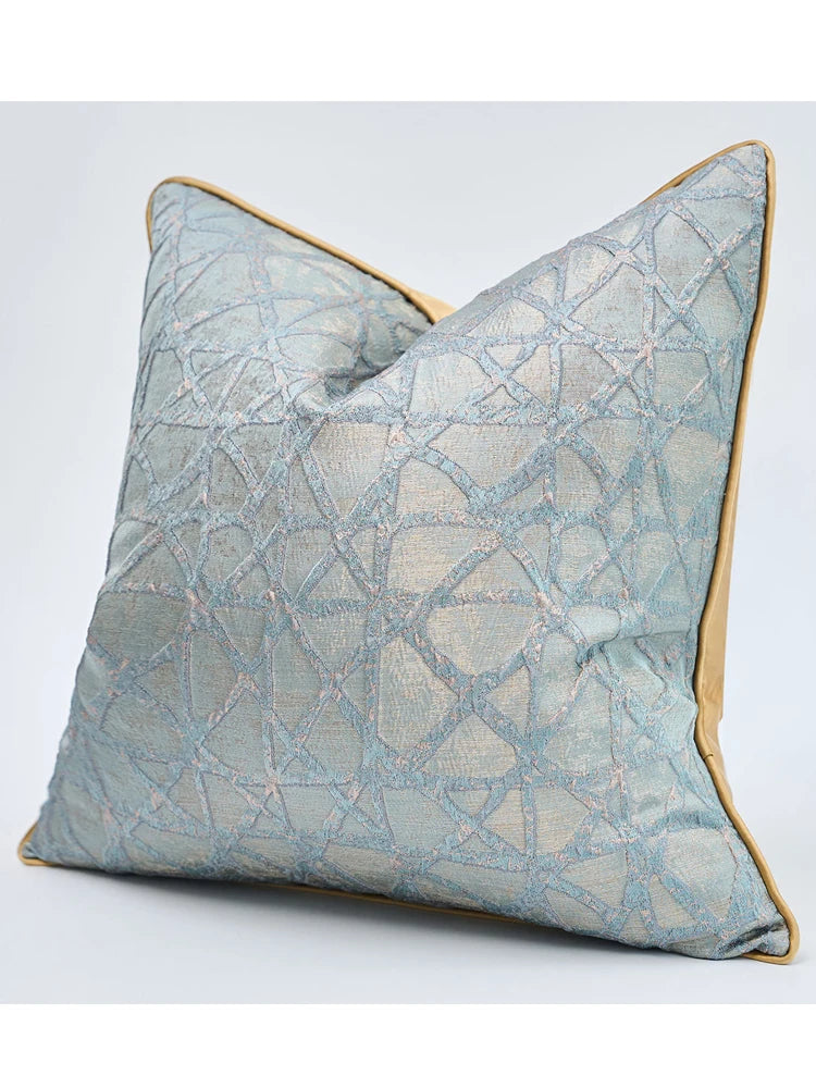 Design Luxury Sofa Cushion Cover Geometric Blue Pillow Cover for Home Hotel Sofa Bedroom Decoration 30x50 45x45 50x50 60x60cm