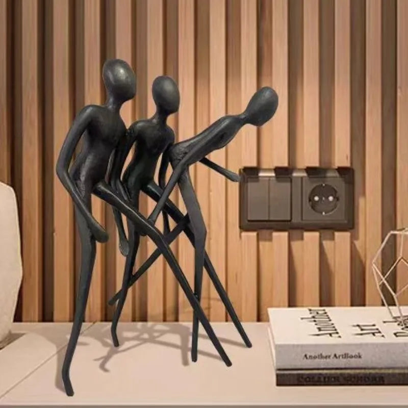 Figure Sculptures Modern Creative Figurines Interior Aesthetic Miniature Ornaments Luxury Table Accessories Home Decorations