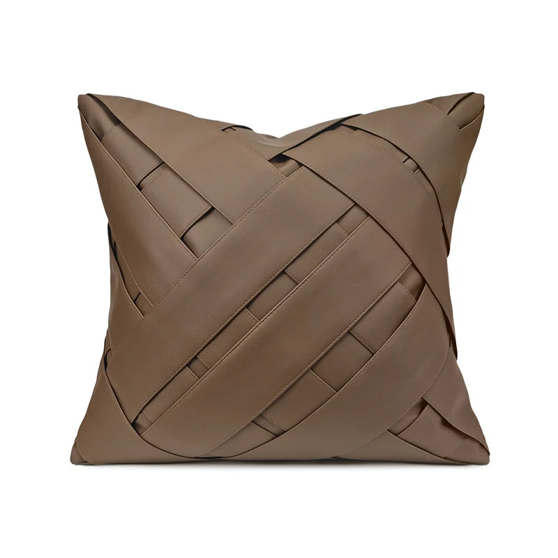 Modern Simple Bla Series Sofa Pillow Luxury Soft Decoration Sample Room Pig Skin Simulation Long Waist Pillow Cuion