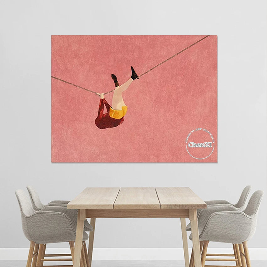 Contemporary Painting Abstract Figure Hand Drawing Design Wall Canvas Roll Art Crafts Frameless Modern Picture Home Decoration