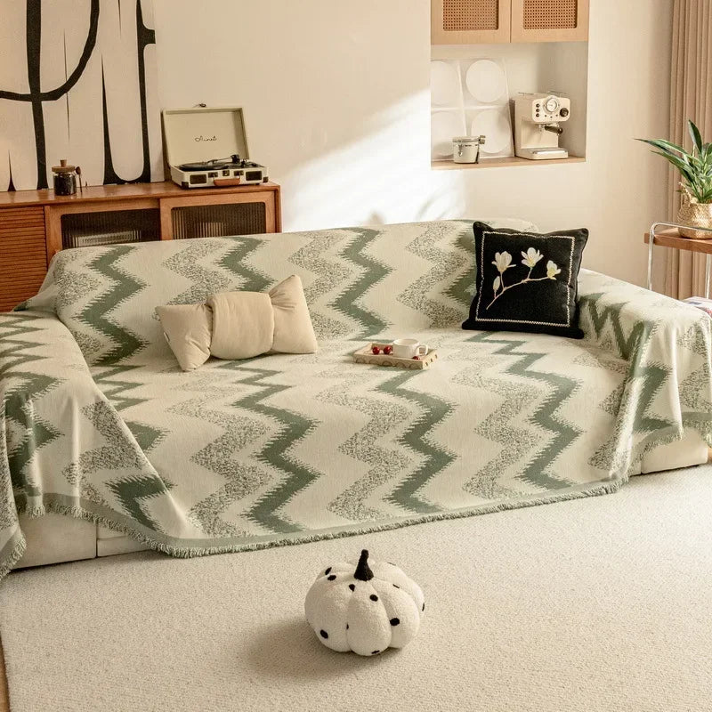 EIFLOY-Modern Chenille Sofa Towel Cover, 3,4 Seater, Anti Cat Scratch, L Shape Couch Cover for Living Room, Armchair Towel