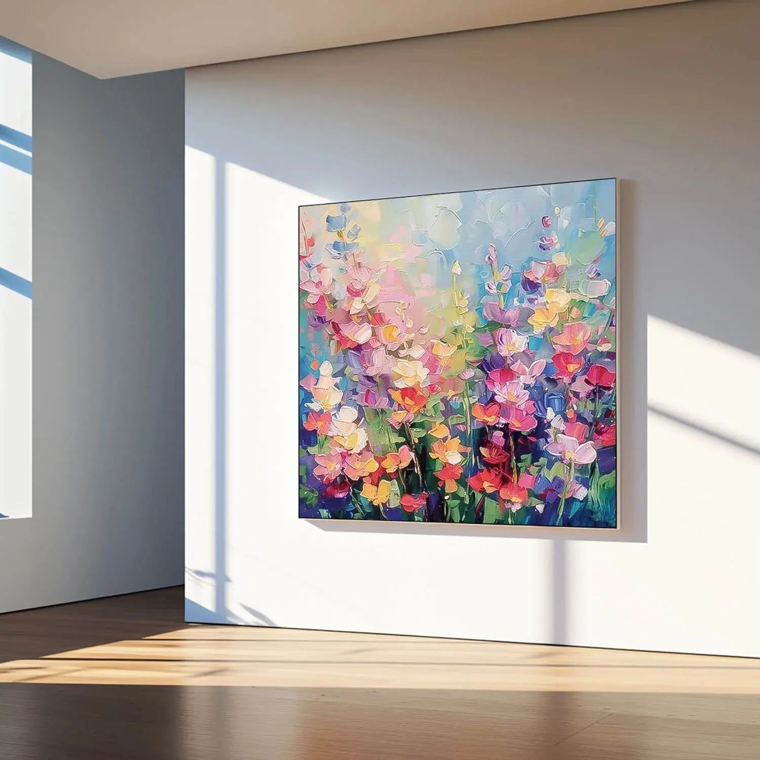 Thick Texture Flower Pic Hand Painted Modern Abstract Oil Painting On Canvas Wall Art  For Living Room Home Decoration No Frame