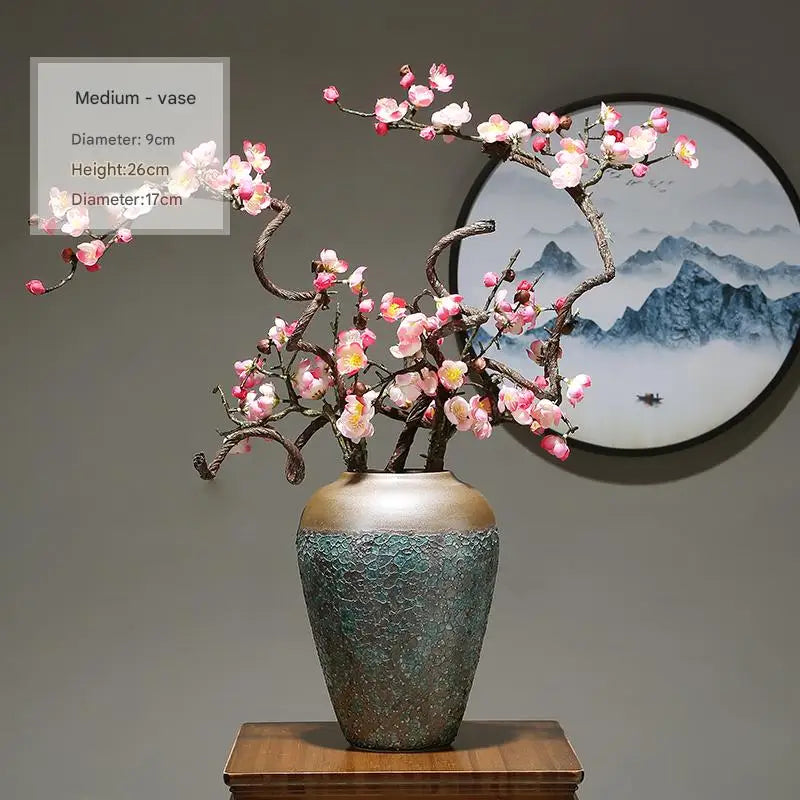 Modern Vase Handmade Ceramic Porcelain Vase Minimalist Art Deco Vase Artificial Flower Set Flower Vase Home Table Decor Vase Set