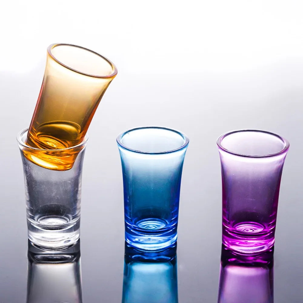 10pcs Commercial 35ml Shot Glass Unbreakable Plastic Vodka Cup Colorful Small Capacity Liquor Glass KTV