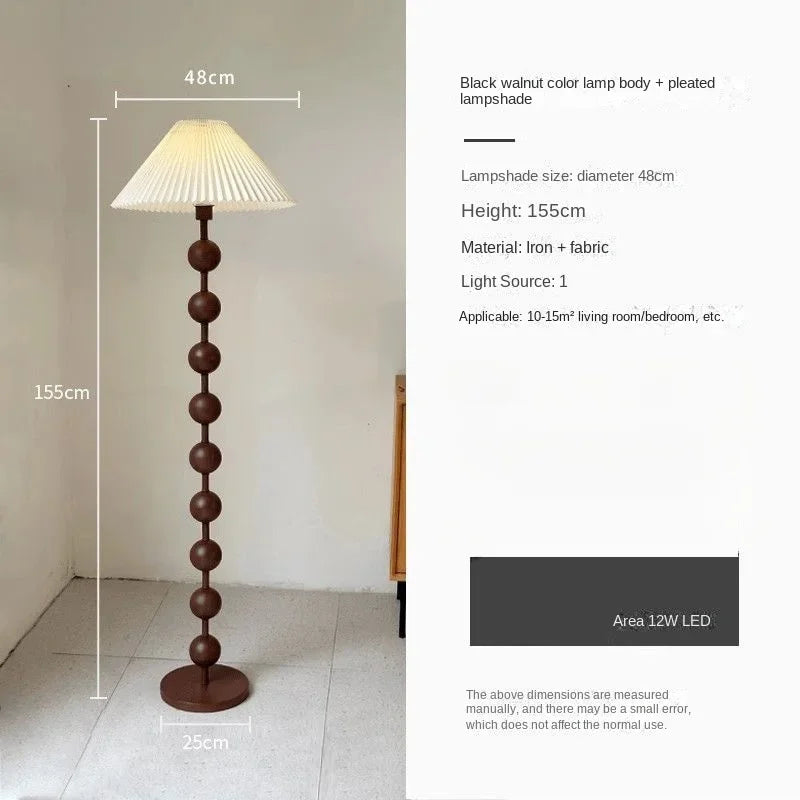 Chinese  Floor Lamp, Nordic Style, Classical Style, Living Room, Bedroom, Study, Bedside, Walnut Color, Luxury Solid Wood Lamp
