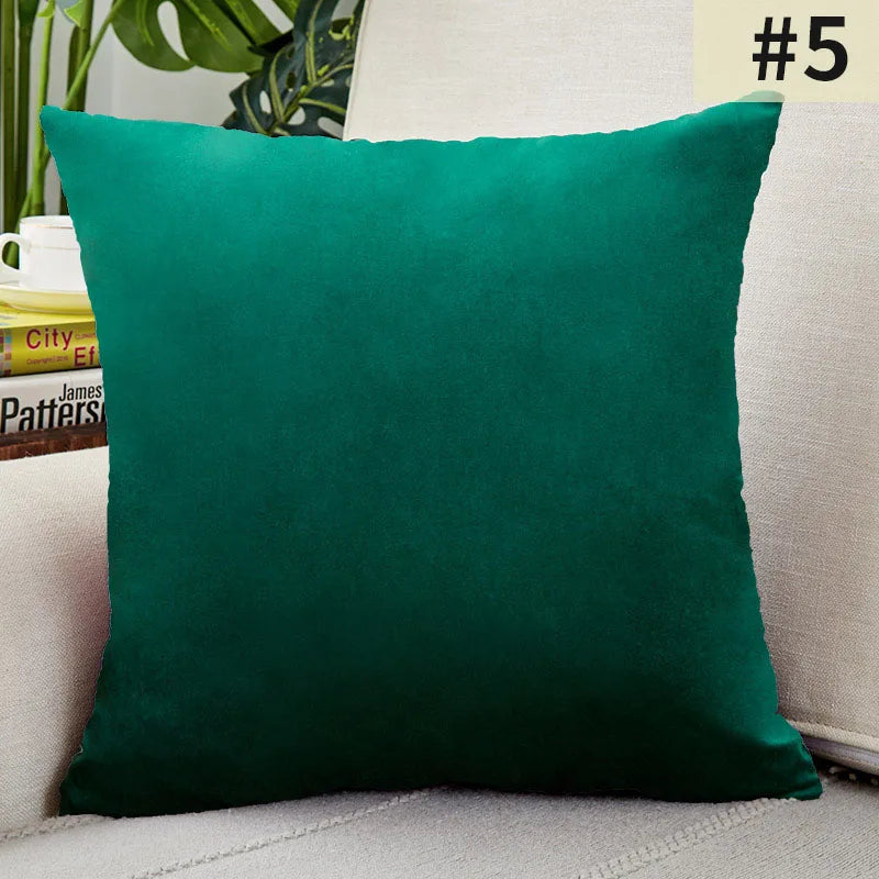 Velvet Cushion Cover Solid Color Throw Pillow Covers for Living Room Sofa Decorative Pillow Home Decor Pillowcase