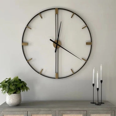 Large Luxury Silent Wall Clock Modern Design Minimalist Decoration Metal Nordic Creative Wall Watch Home Decor Living Room Gift